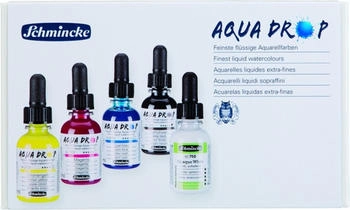 Schmincke Aqua Drop Karton-Set 5x 30 ml Primärfarben/Opaque White (78005097)