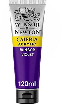 Winsor & Newton 2131728 Galeria Acrylfarbe hohe Pigmentierung lichtecht buttrige Konsistenz 120 ml Tube - Winsorviolett