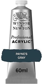 Winsor & Newton 2320465 Professional Acrylfarbe in Künstlerqualität hohe Farbbrillanz & Deckkraft Archivqualität 60ml Tube - Payne's Grau