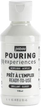 Pébéo Pouring Experiences Acrylfarbe zum Gießen-Gebrauchsfertig und Vorgemischt-Ideal für Fluid Art Acryl Titanweiß 118 ml 118 Milliliter