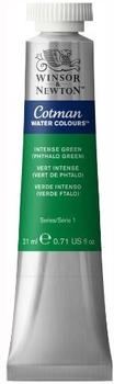 Winsor & Newton 0308329 Cotman Aquarellfarbe mit ausgezeichneter Transparenz Farbkraft und Verarbeitungseigenschaften Wasserfarbe 21ml Tube - Intensivgrün