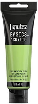 Liquitex 8870050 Basics Acrylfarbe Gelbgr&uuml;n Brillant - 118ml Tube lichtecht mittlere Viskosit&auml;t seidengl&auml;nzend monopigmentiert Archivqualit&auml;t