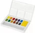 Faber-Castell 169712 - Aquarellfarben Set 12 Farbnäpfchen inkl. Mischpalette und Wassertankpinsel für Einstiegs- und Hobbykünstler