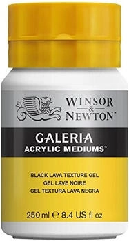 Winsor & Newton 3040812 Galeria Strukturgel Schwarze Lava 250 ml Topf Strukturmedium mit feinen Teilchen aus schwarzem Feuerstein