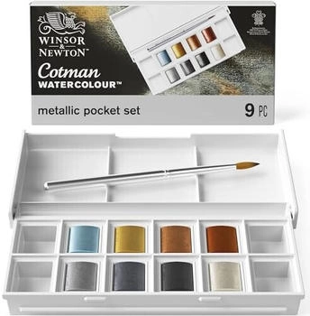 Winsor & Newton Cotman Metallic Aquarellfarbe 1/2 Näpfe Metallic Pocket Set (0390702)
