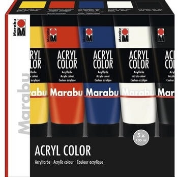 Marabu Acrylfarbe Acryl Color Set 5x 100 ml