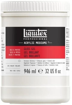 Winsor & Newton Liquitex 5732 Professional Glanz Gel Medium für Acrylfarben erhöht von Acryl Farbbrillianz den Glanz und die Transparenz 946ml Topf Transparent