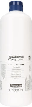 Schmincke Akademie Acryl Color Titanweiß 1 Liter 23111029 feine Künstler-Acrylfarbe brillant hoch lichtecht und kadmiumfrei für Acrylmalerei Mixed Media