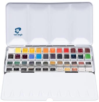 Royal Talens Van Gogh Aquarell-Farbkasten 48 Farbnäpfchen