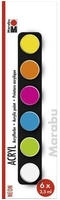 Marabu 1210000000204, Marabu 6 Neon Acrylfarben farbsortiert