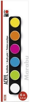 Marabu Acrylfarben Set Neon 6x 3,5 ml