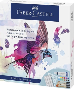 Faber-Castell Aquarellfarben-Set 18-teilig mit 12 Farbtuben (169618)