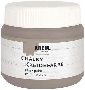 Kreul 75321 Chalky Kreidefarbe Mild Mocca in 150 ml Kunststoffdose sanft matte Farbe cremig deckend schnelltrocknend f&uuml;r Effekte im Used Look