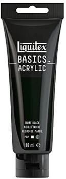 Liquitex 8870021 Basics Acrylfarbe monopigmentierte Künstlerpigmente lichtecht mittlere Viskosität Archivqualität seidenglänzender Finish 118ml Tube Silber
