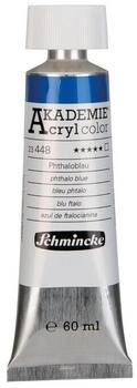 Schmincke AKADEMIE Acryl color Phthaloblau in 60 ml-Tube 23448011 feine Künstler-Acrylfarbe brillant hoch lichtecht und kadmiumfrei für Acrylmalerei Mixed Media