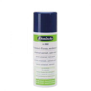 Schmincke Universal-Firnis seidenmatt Aerospray 400 ml 50 592 042 Schlussfirnis für Öl- Acryl- und andere Maltechniken Kunstharzfirnis mit UV-Schutz farblos