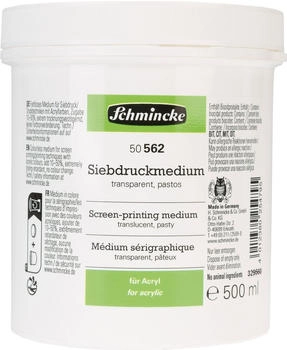 Schmincke Hilfsmittel Siebdruckmedium Tiegel 500 ml 50562050 Druckmedium für Acrylfarben Siebdruck