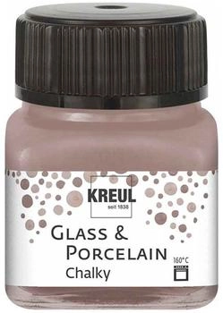 Kreul 16642 Glass & Porcelain Chalky Mild Mocca, 20 ml Glas, sanft matte Glas- und Porzellanmalfarbe auf Wasserbasis, schnelltrocknend, deckend