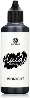 Octopus 100 ml Alcohol Ink MIDNIGHT, Alkoholtinte für Fluid Art und Resin schwarz