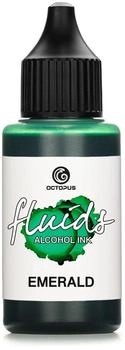 Octopus 30ml Fluids Alcohol Ink EMERALD, Alkoholtinte für Fluid Art und Resin grün