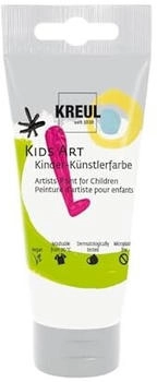 Kreul 43301 Kids Art Kinder-Künstlerfarbe, Weiß 75 ml Tube, Schulmalfarbe auf Wasserbasis, matte deckende Bastelfarbe für Leinwand, Papier und Karton, vegan