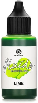 Octopus Alcohol Ink LIME, Alkoholtinte für Fluid Art und Resin grün 30 ml
