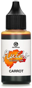 Octopus 30ml Fluids Alcohol Ink CARROT, Alkoholtinte für Fluid Art und Resin orange