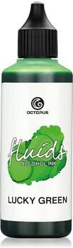 Octopus 100 ml Alcohol Ink LUCKY GREEN, Alkoholtinte für Fluid Art und Resin grün