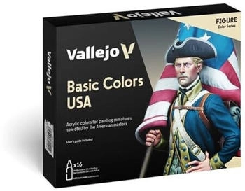 Vallejo Acrylic Model Color Set U.S.A Basic 16 x 17 ml