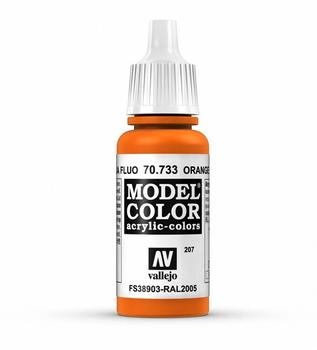 Vallejo Model Color Acrylfarbe 17 ml Fluoreszierendes Orange (770733)