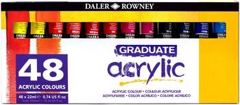 Daler Rowney 123900048 Graduate Acrylfarben-Set 22 ml 48 Stück