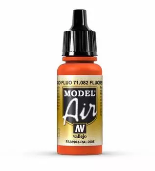 Vallejo Model Air Acrylfarbe, 17 ml Fluoreszierendes Rot