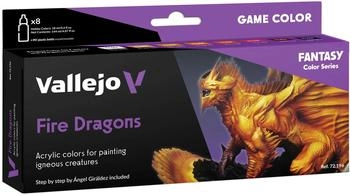 Vallejo 772196 Farb-Set Fire Dragons, 8x18 ml