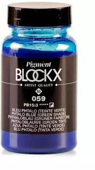 BlockX Zeichenpapier Pigment Phtaloblau (grüber Farbton) 100 ml / 35g 51059BXC