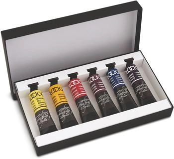BlockX 40644 Künstler-Ölfarben im Set Primärfarben, 6 x 20 ml, brillante Farben mit höchster Pigmentkonzentration, 100% lichtecht, bunt