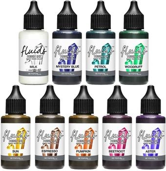 Octopus Resin Ink Set DARK, Alcohol Ink für Epoxidharz und UV-Resin Harz-Farbe 9x 30 ml
