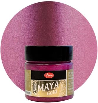 Viva Decor Maya Gold Magenta 45 ml Acrylfarbe mit Metallic Effekt