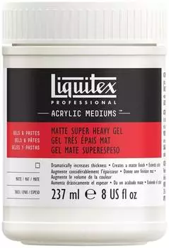 Liquitex 5808 Professional mattes extra schweres Gel Medium für Acrylfarben kann hohe Spitzen und scharfe Pinsel Messerstriche halten 237ml Topf