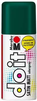 Marabu 21070006068 Do it Satin Matt dunkelgrün Colorspray auf Acrylbasis styroporfest wetterfest 150 ml Sprühdose