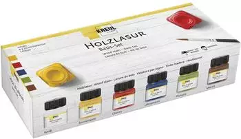 Kreul Kreul Holzschutzlasur Holzlasur-Set 6 Farben &agrave; 20 ml