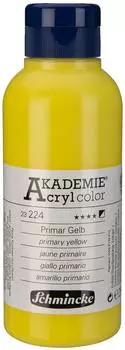 Schmincke AKADEMIE Acryl color, Primar Gelb 250 ml, 23224027, feine Künstler-Acrylfarbe, brillant, hoch lichtecht und kadmiumfrei, für Acrylmalerei, Mixed Media