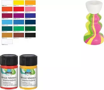 Kreul 73231 Magic Marble Marmorierfarbe 20 ml neon gelb