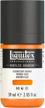 Liquitex Professional Acryl Gouache Fluoreszierendes Orange, Matt, 59ml (2059982)