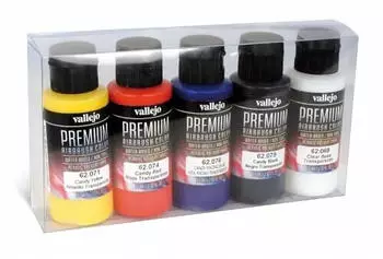 Vallejo Premium Color Bonbon-Farben Set 5 Farben, 60ml (62104)