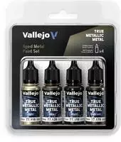 Acrylicos Vallejo TMM: Aged Metal Farbset 0.032 l, Grundpreis: &euro; 467,19 / l