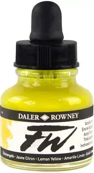 Daler Rowney FW Künstler Acryltusche Zitronengelb 29,5ml (DR160029651)