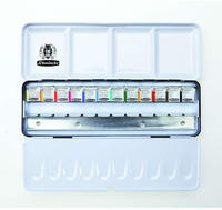 Schmincke Akademie Aquarell Metallkasten 12 x 1/2 N&auml;pfchen / Schmincke