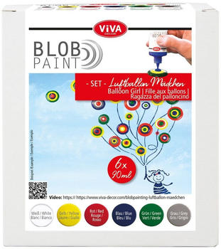 Viva Decor Blob Paint Farbset Luftballon-Mädchen 6x90ml (800199000)
