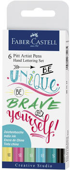 Faber-Castell PITT artist pen Handlettering Set 6 St./Pack. Pastell (267116)