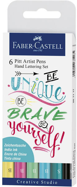 Faber-Castell PITT artist pen Handlettering Set 6 St./Pack. Pastell (267116)
